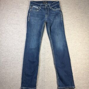 Salvage Supply Co Mayhem Bootcut Jeans Mens 31x34 Dark Blue Regular Fit Buckle
